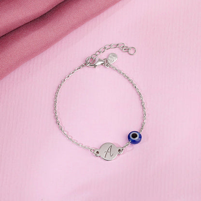 Silver Personalised Envy Gaze Kids Bracelet (2 - 8 Years)