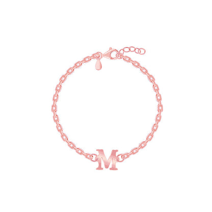 Rose Gold Personalised Initial Kids Bracelet (0 - 2 Years)