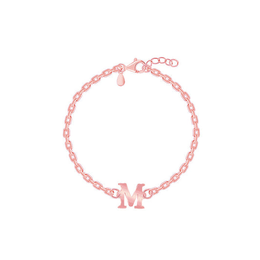 Rose Gold Personalised Initial Kids Bracelet (0 - 2 Years)