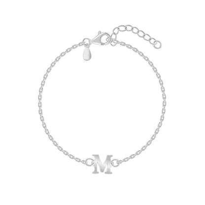 Silver Personalised Initial Kids Bracelet (2 - 8 Years)