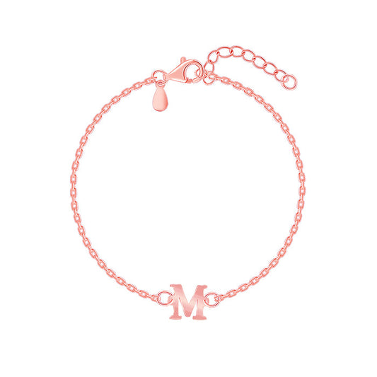 Rose Gold Personalised Initial Kids Bracelet (2 - 8 Years)