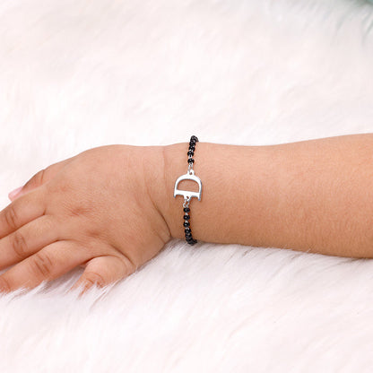 Silver Personalised Initial Nazariya Kids Bracelet (0 - 2 Years)