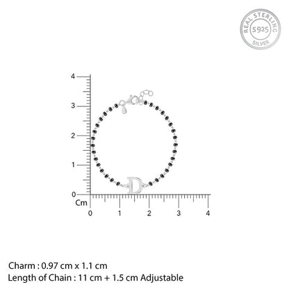 Silver Personalised Initial Nazariya Kids Bracelet (0 - 2 Years)