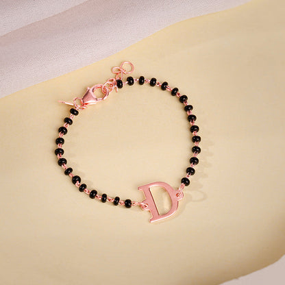Rose Gold Personalised Initial Nazariya Kids Bracelet (0 - 2 Years)