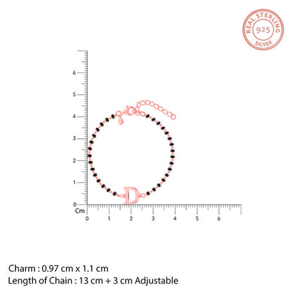 Rose Gold Personalised Initial Nazariya Kids Bracelet (2 - 8 Years)