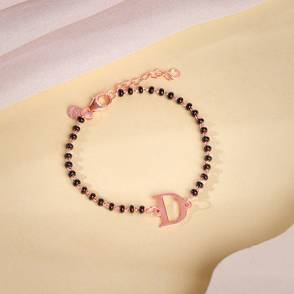 Rose Gold Personalised Initial Nazariya Kids Bracelet (2 - 8 Years)