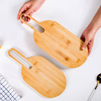 Paddle Shape Bamboo Platter Set Of 2