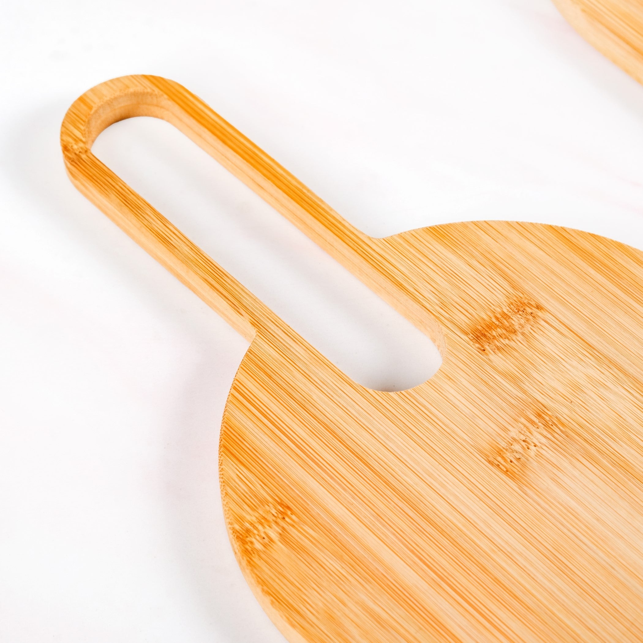 Paddle Shape Bamboo Platter Set Of 2