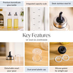 Pair Of Olive Oil And Vinegar Glass Bottle 500ml