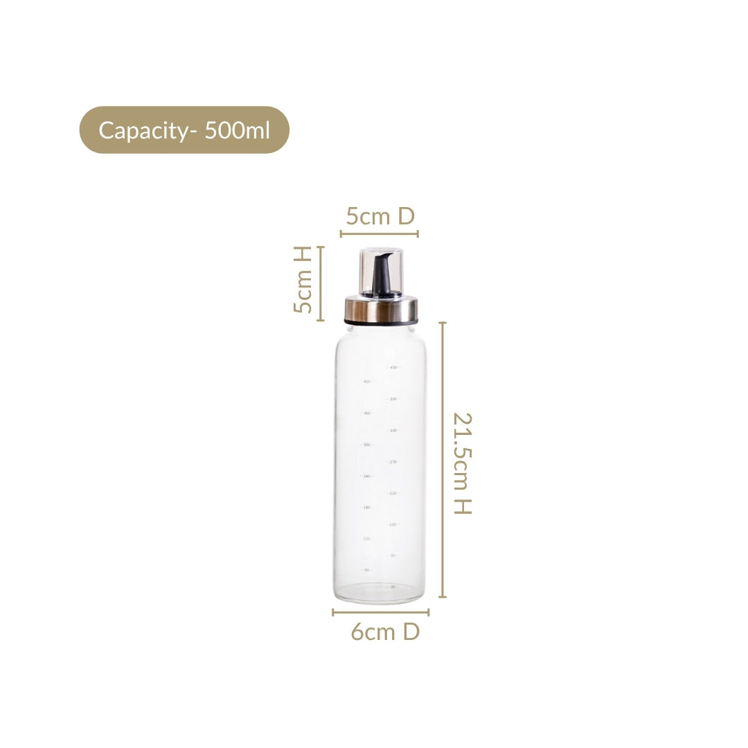 Pair Of Olive Oil And Vinegar Glass Bottle 500ml