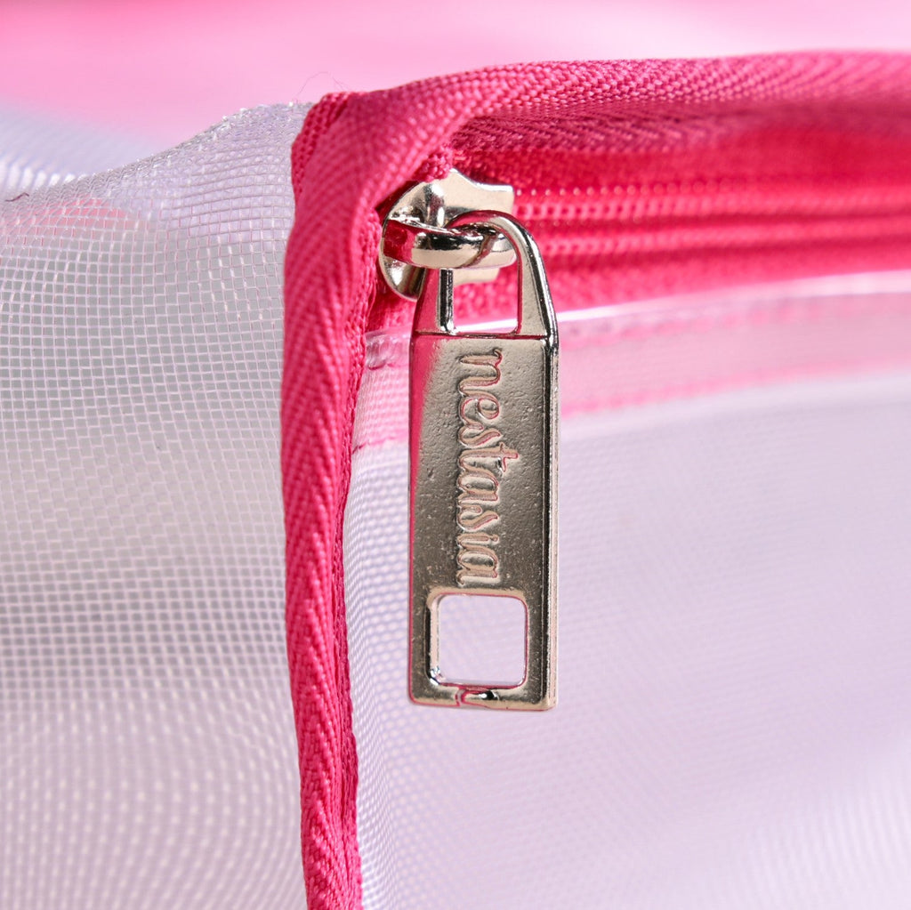 Pair Of Wardrobe Organisers With Zipper In Pink