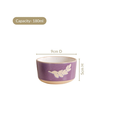 Monsoon Leaf Snack Bowl Set Of 4 180ml