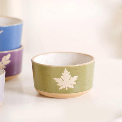 Monsoon Leaf Snack Bowl Set Of 4 180ml