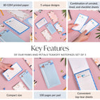 Paws And Petals Tearoff Notepads Set Of 5