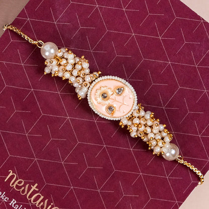 Peach Blossom Rakhi Gift Set