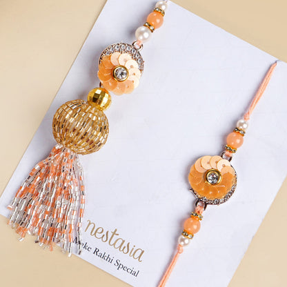 Peach Rakhi Lumba Gift Box