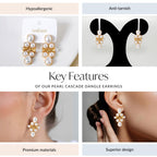 Pearl Cascade Dangle Earrings