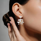 Pearl Cluster Jacket Earrings
