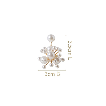 Pearl Cluster Jacket Earrings