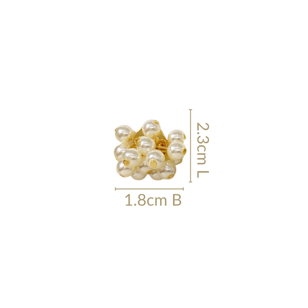Pearl Cluster Stud Earrings