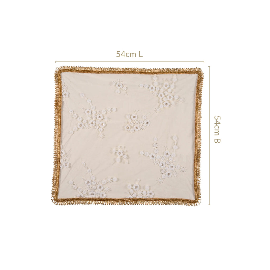 Pearl Detail Net Thali Covers Set Of 2