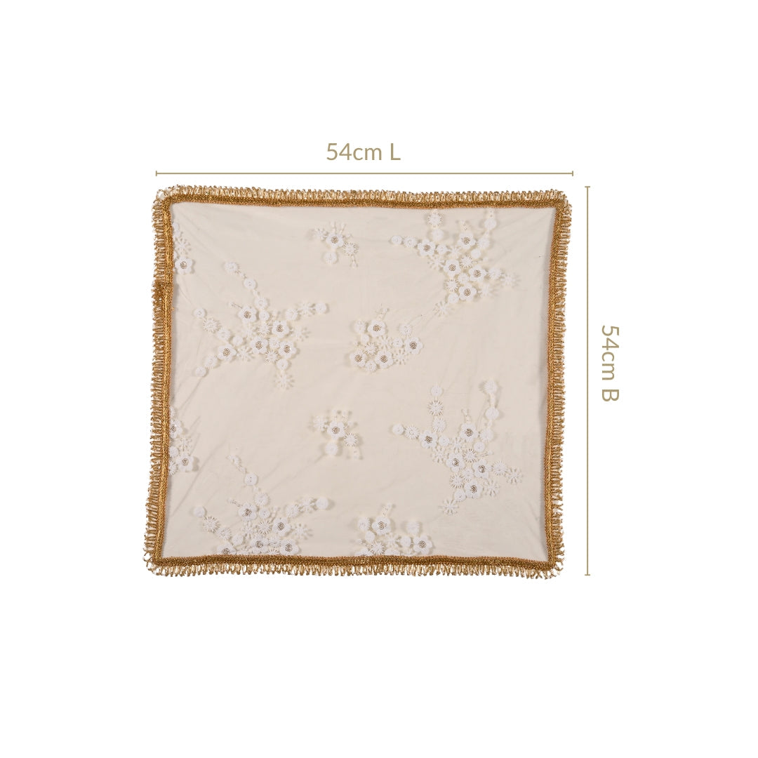 Pearl Detail Net Thali Covers Set Of 2