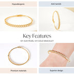 Pearl Ivy Gold Bracelet