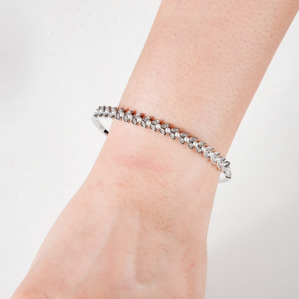Pearl Ivy Silver Bracelet