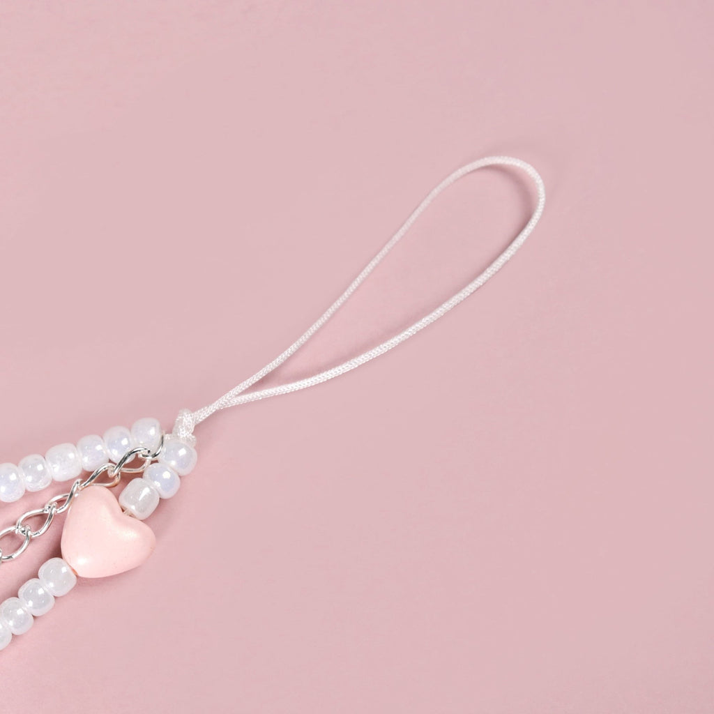 Pearl Stars And Hearts Phone Charm