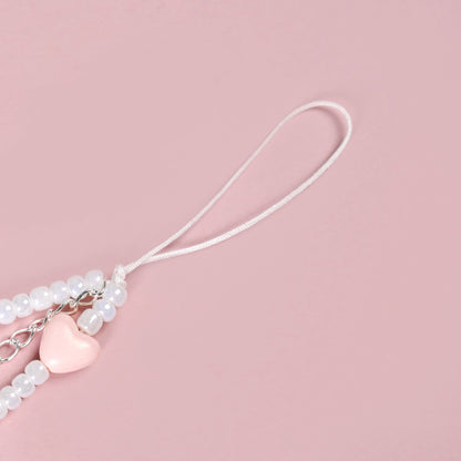 Pearl Stars And Hearts Phone Charm