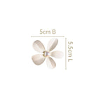 Pearl Crape Jasmine Earrings White