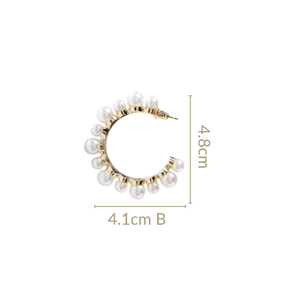 Pearls Galore Hoops Gold