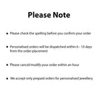 Dual Tone Golden Personalised Heart Message Necklace