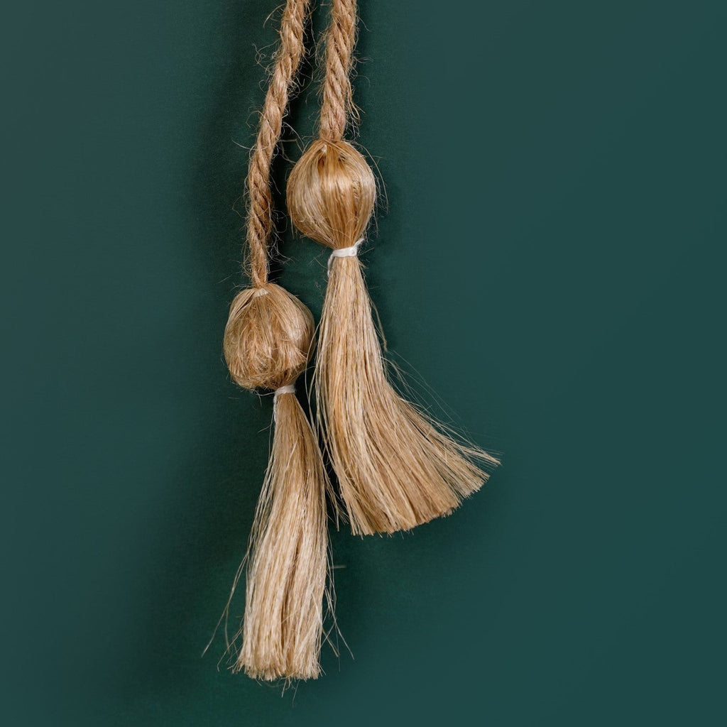 Natural Flower Jute Wall Hanging Yellow Set Of 2