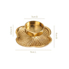 Petal Light Aluminium Tealight Candle Holder Set Of 2 In Festive Gift Box