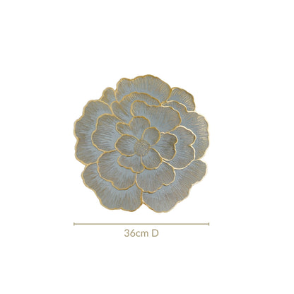 Petal Perfection Placemats Grey Gold Set Of 6