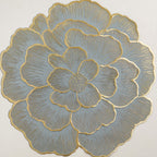 Petal Perfection Placemats Grey Gold Set Of 6