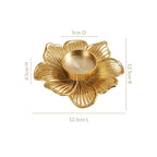 Petal Radiance Aluminium Tealight Candle Holder Set Of 2 In Festive Gift Box