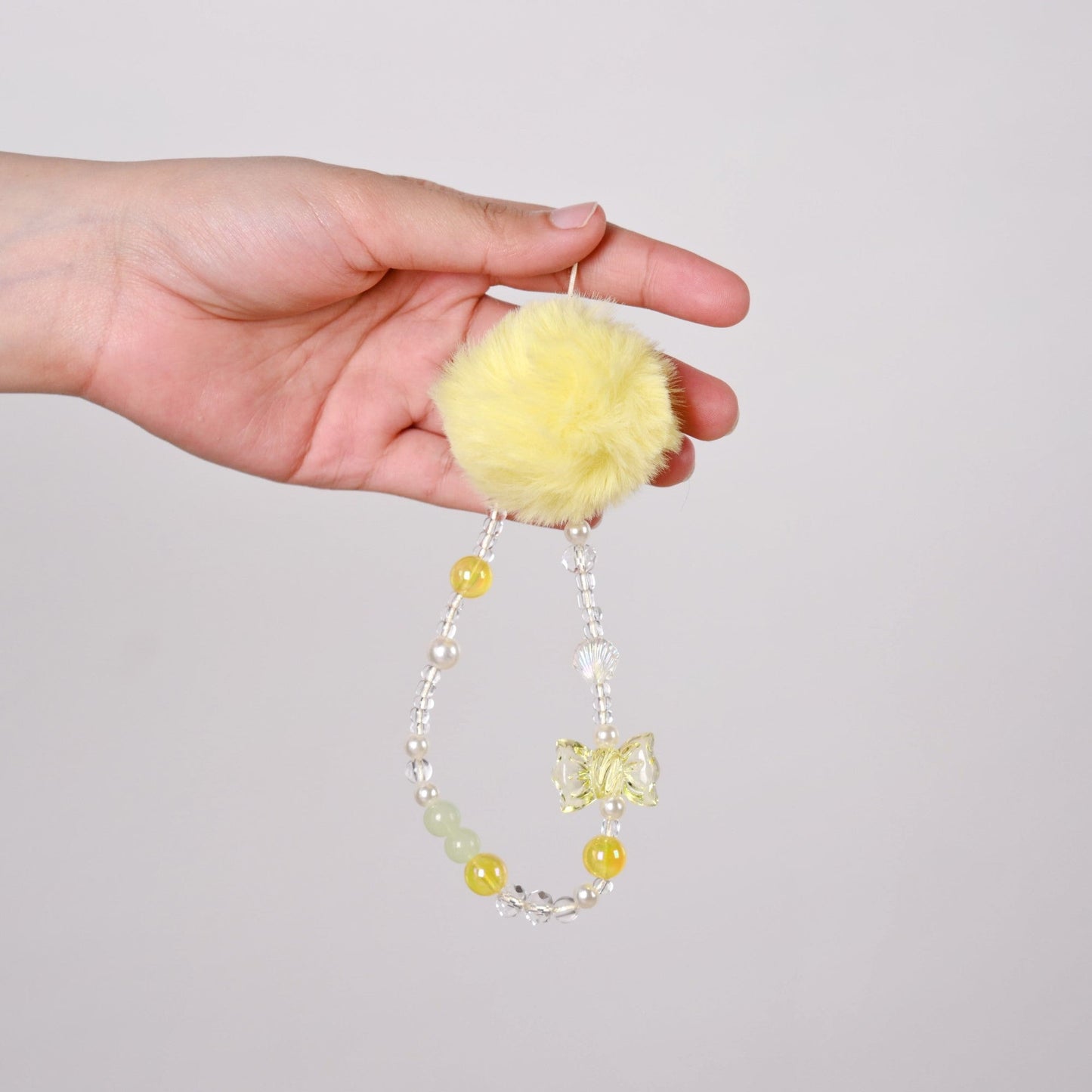 Little Miss Sunshine Phone Strap With Pom Pom
