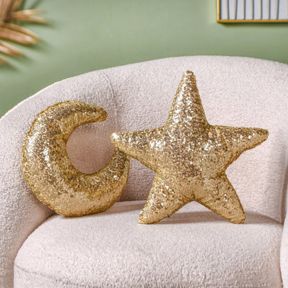 Moon And Star Sequin Throw Pillow Set Of 2