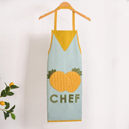 Pineapple Chef Apron With Mitten And Pot Holder