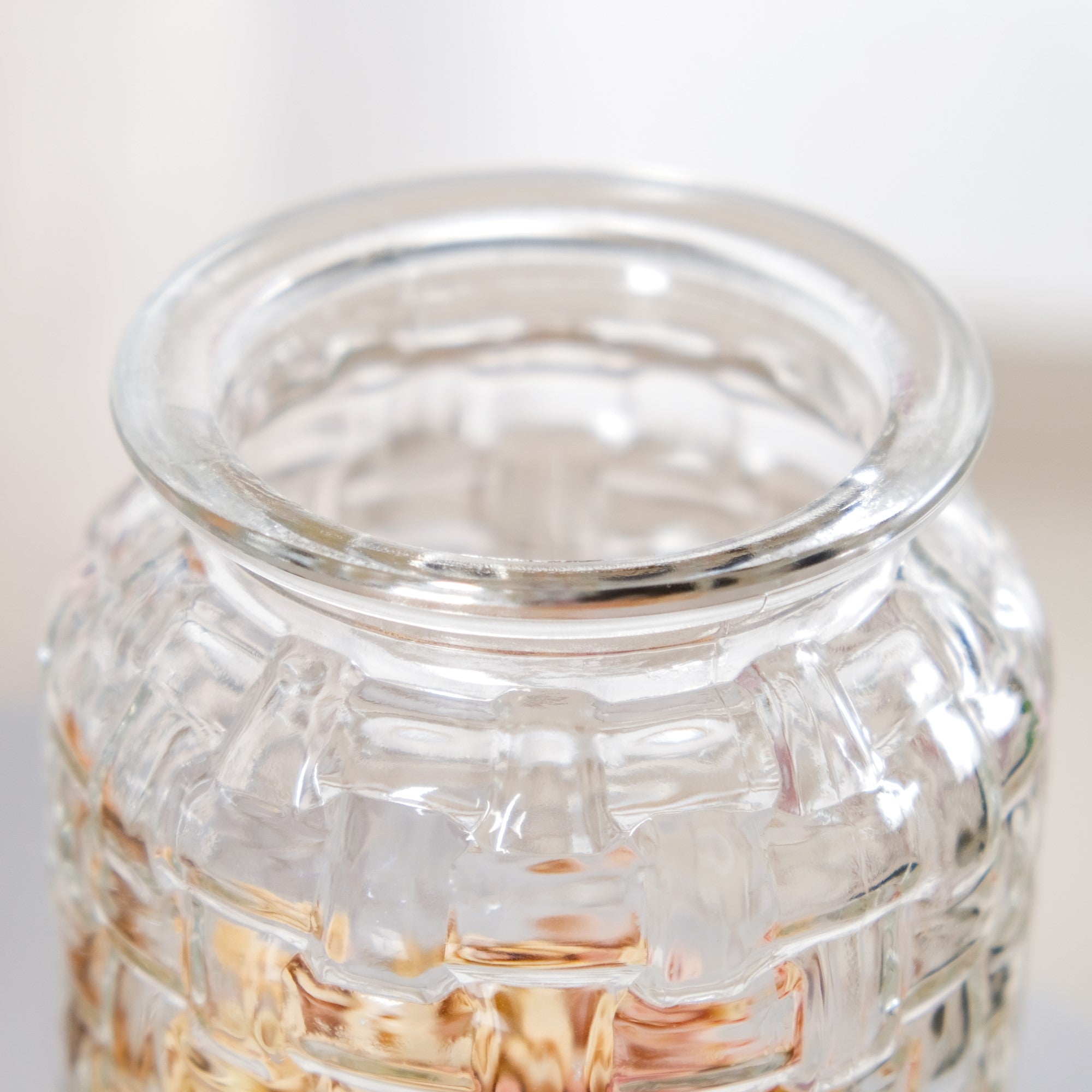 Airtight Glass Jar With Pink Bird Ceramic Lid Set Of 2 1300ml