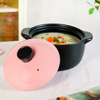 Flamora Ceramic Cooking Pot Pink 3600ml