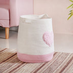 Pink Heart Storage Basket 39cm