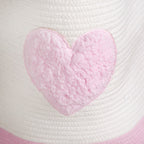 Pink Heart Storage Basket 39cm
