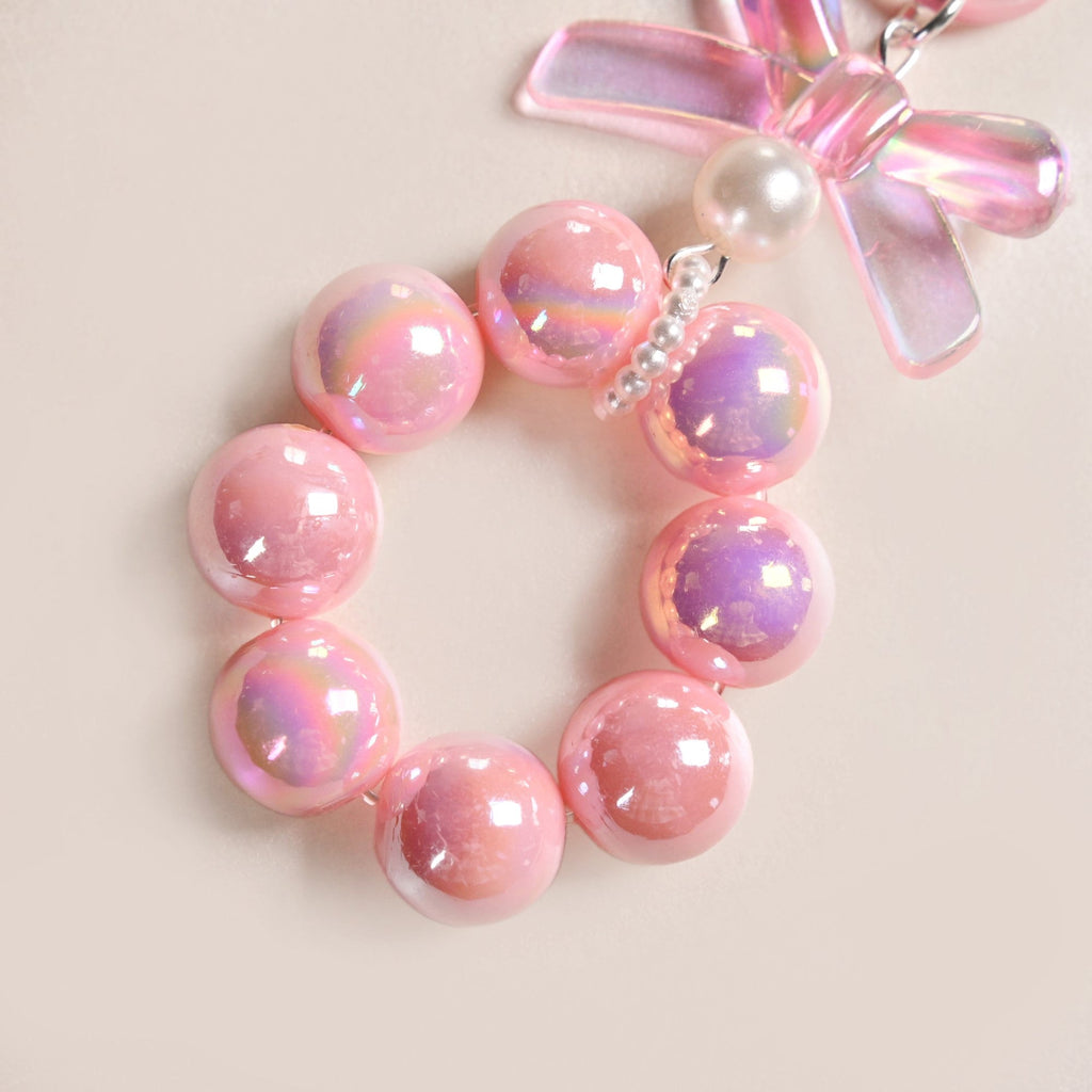 Pink Pop Glam Hoop Keyring