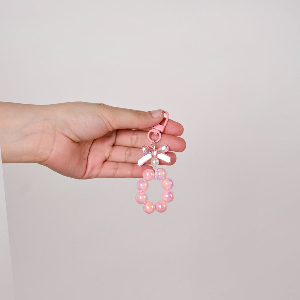 Pink Pop Glam Hoop Keyring