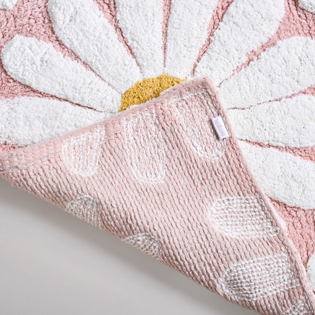 Pink Roseate Cotton Anti Slip Floor Mat 85x53cm