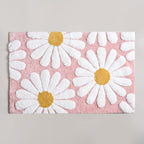 Pink Roseate Cotton Anti Slip Floor Mat 85x53cm