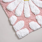 Pink Roseate Cotton Anti Slip Floor Mat 85x53cm